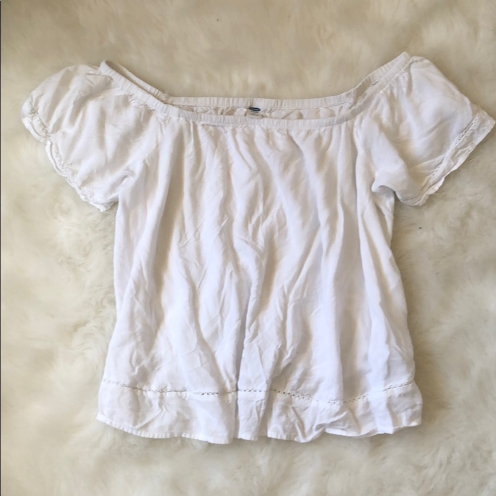 OLD NAVY : Off Shoulder Crochet detail top Medium
